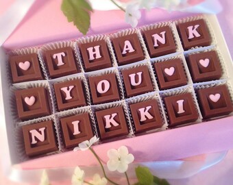 Thank You Chocolates - Unique Thank You Gift - Gifts For Her - Chocolate Thank you Gift - Hostess Gift - Thank You Chocolates - Chocolate