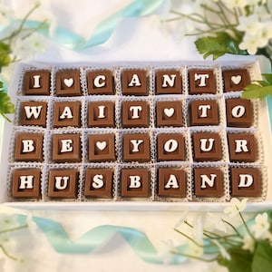 I Can't Wait To Be Your Husband Chocolates Grooms Gift to Bride Gift from Groom to Bride on Wedding Day Wedding Day Chocolates image 1