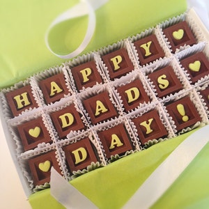 Dad's Day Milk Chocolate Message - Fathers Day Chocolate Box - Unique Gift for Dad - Happy Father's Day Chocolates - Chocolate Father's Day