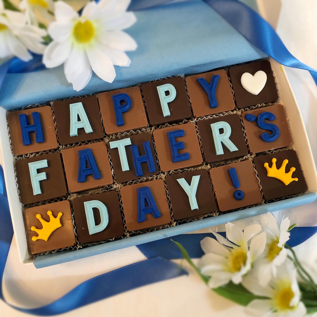 Happy Father's Day Chocolates – Customized Letter Chocolate Gift Box - Etsy