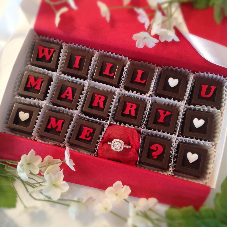 Will You Marry Me Chocolate Proposal with Ring Chocolate Marriage Proposal Unique Marriage Proposal Marry Me Chocolate Box image 9