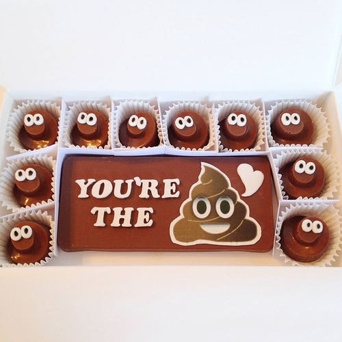 Poop Emoji Chocolates Chocolate Poop Emoji Fun Party Etsy