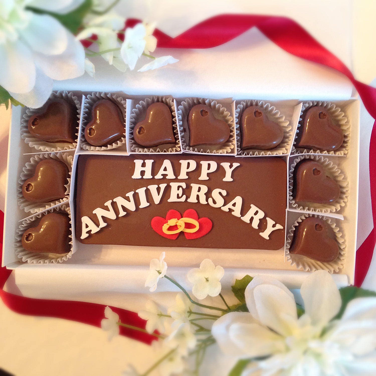 Chocolate Anniversary Gift Personalised for Anniversary Ruby Anniversary  Chocolates 1st 5th 6th 10th 25th Anniversary 40th - Etsy Norway