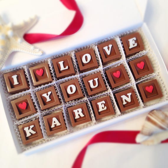 Chocolates personalizados Happy Valentines Day Caja de chocolates