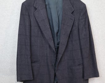 Vintage 70's 80's Givenchy Monsieur Tan Linen Peak Collar Double