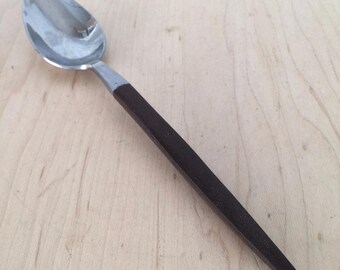1 Teaspoon | Ekco Eterna Canoe Muffin | Dark wood handle | Good used condition | 6.75" inches | rosewood like handle | good used condition