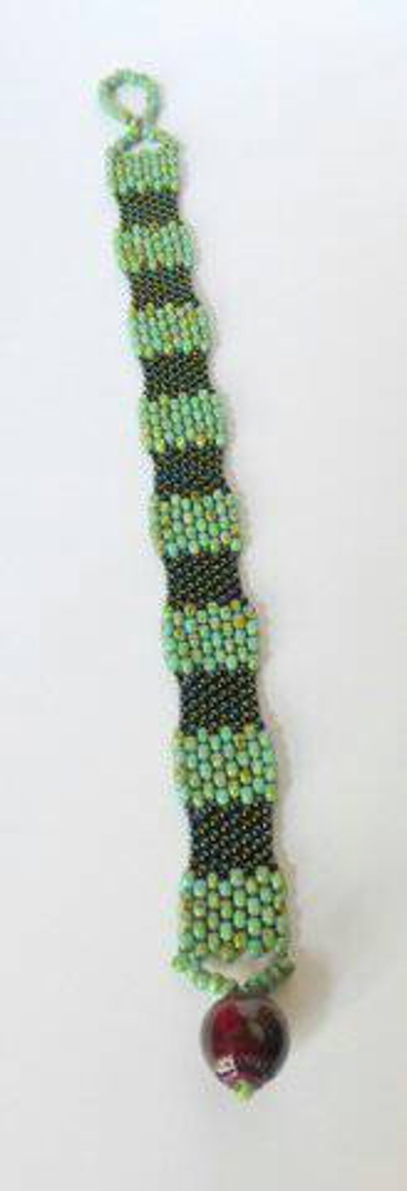 Handstitched Peyote Beaded Bracelet With Color Changing Clasp Etsy