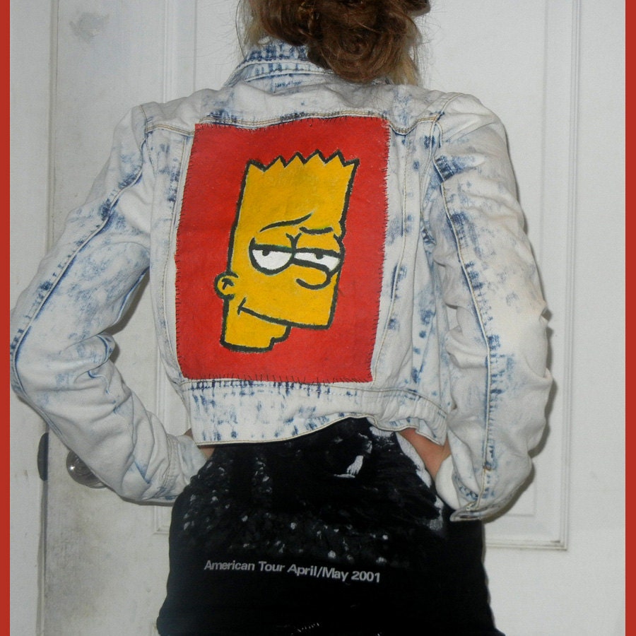 Bart Simpson Jean Jacket - Etsy Ireland