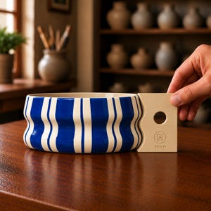 Pottery Rib Tool – Wavy Bowl Shaping Template for Wheel Throwing, Multiple Sizes, SC-RIB015