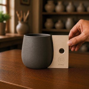 Create Smooth Rounded Forms – Rounded Base Mug & Tumbler Pottery Rib, Clay Shaping Tool for Wheel Throwing, Multiple Sizes, SC-RIB007