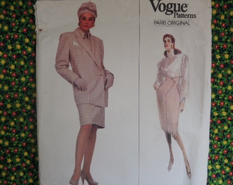 Uncut Montana Jumpsuit and Coat Pattern Bust 38 Dated 1989 Fabric Tag Included Vogue Paris Original 2389