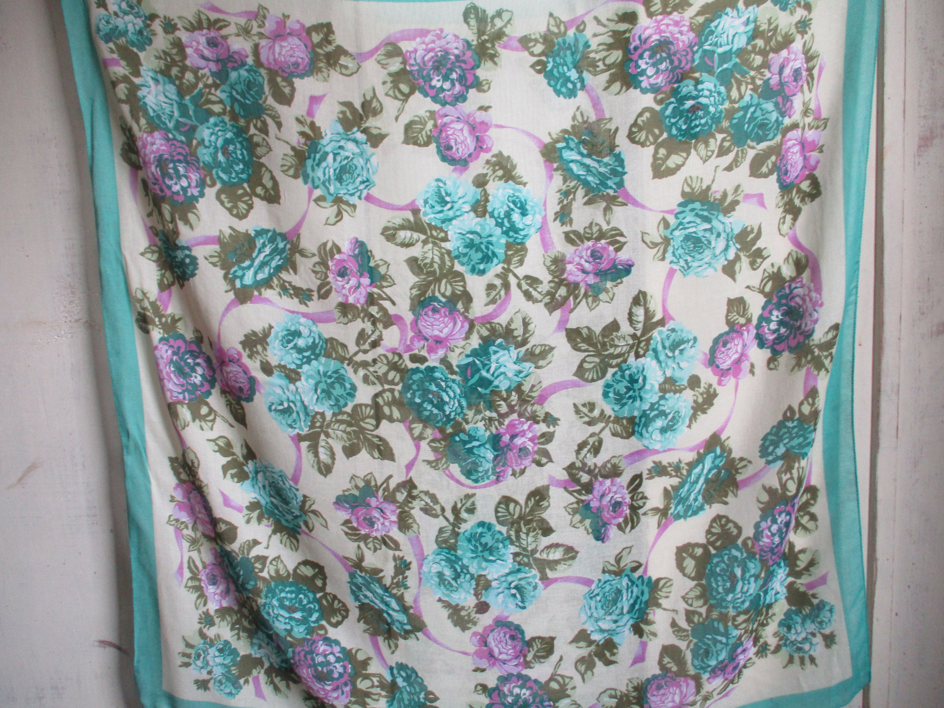 Vintage 1980s Scarf Symphony Scarves Slightly Sheer Rayon