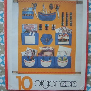 vintage 1980s Simplicity House sewing pattern 121 ten different organizers