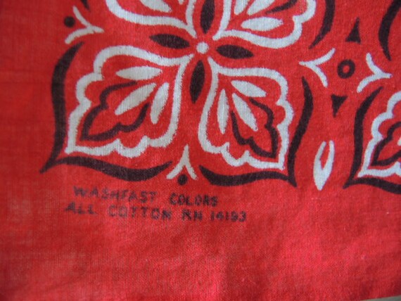 90s WASHFASTCOLORS cross bandana RED