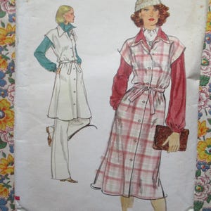 vintage 1980s Vogue sewing pattern 9645 misses jumper tunic and pants size 12