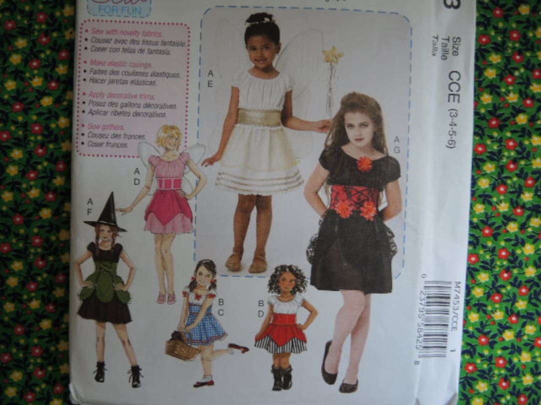 2000s Mccalls Sewing Pattern 7453 Learn to Sew Halloween Costumes for ...
