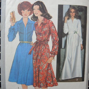 vintage 70er Jahre Schnittmuster Schnittmuster 8249 Misses Kleid in zwei Längen Gr. 16