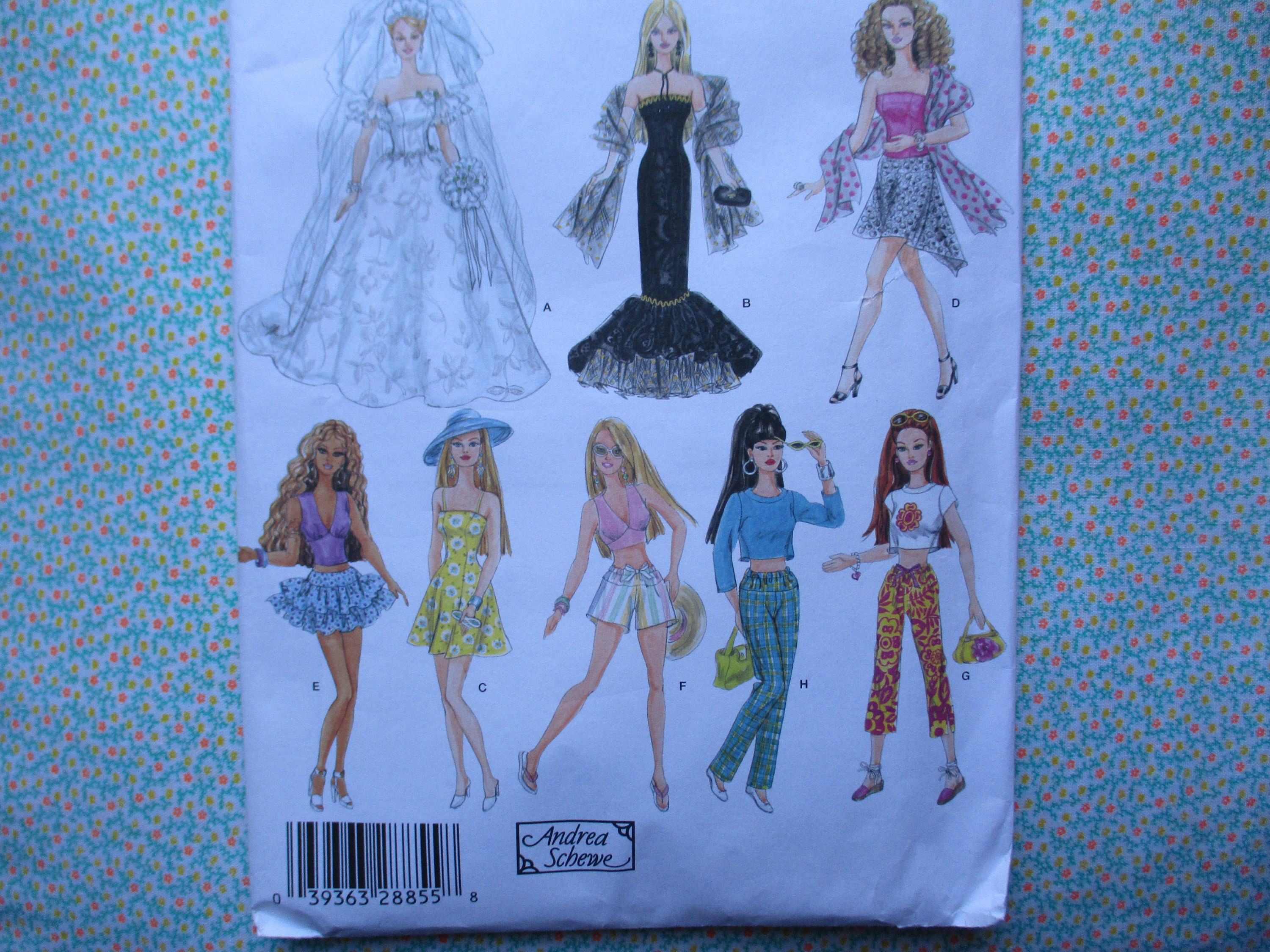 2000s Simplicity Sewing Pattern 4702 Barbie Doll Clothes