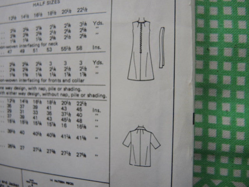 Style 4066 Pattern Vintage 1970s Mccalls Sewing Pattern 4066 Misses Dress and Jacket Size ...
