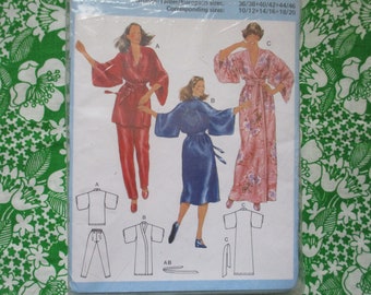 Burda sewing pattern 8412 misses robe and pants sizes 10-20 UNCUT