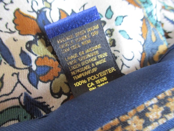 Vintage 1980s designer polyester scarf Cinzia Fio… - image 7
