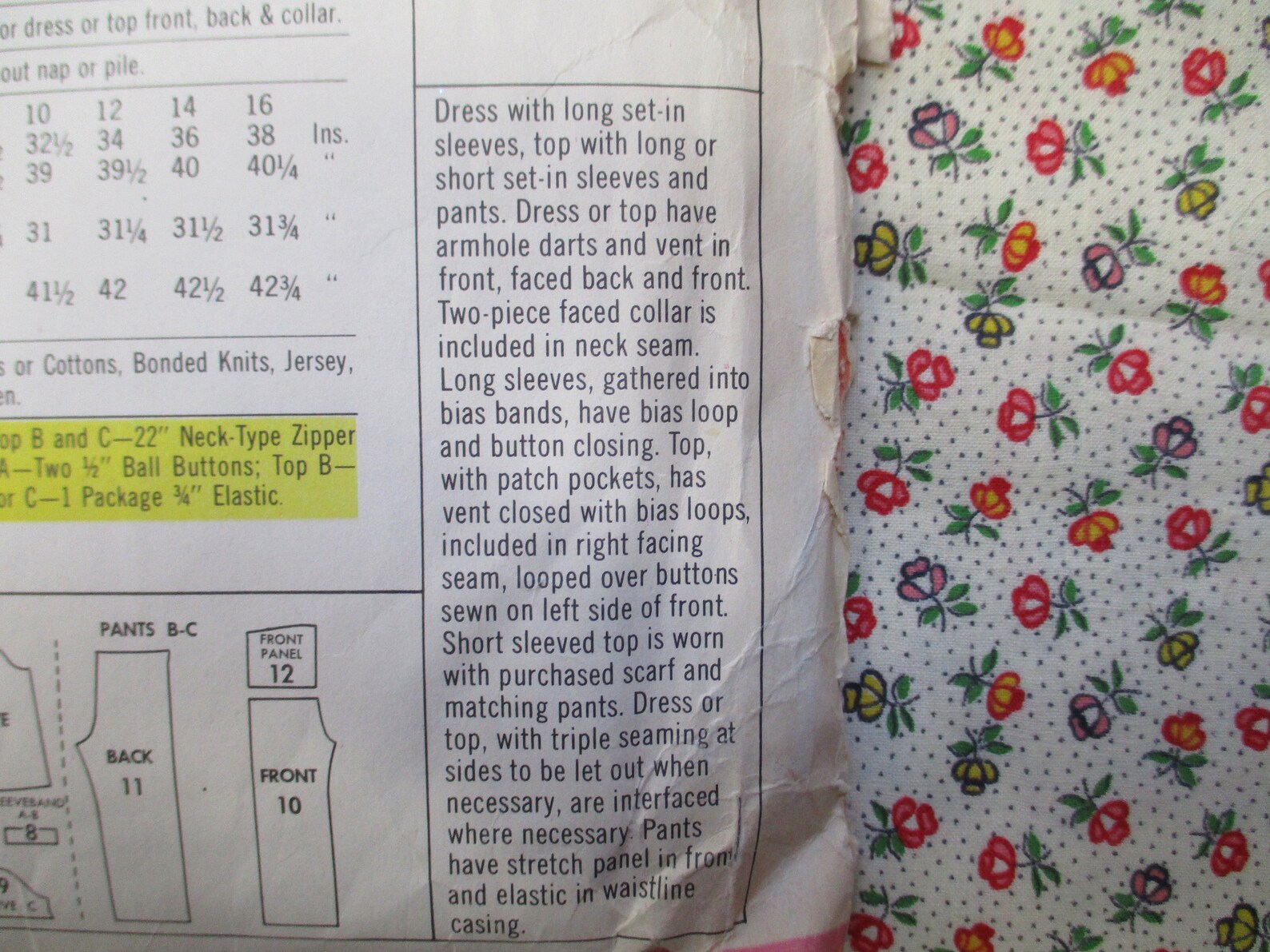 Vintage 1960s Mccalls Sewing Pattern 2223 Misses Maternity Dress or Top ...