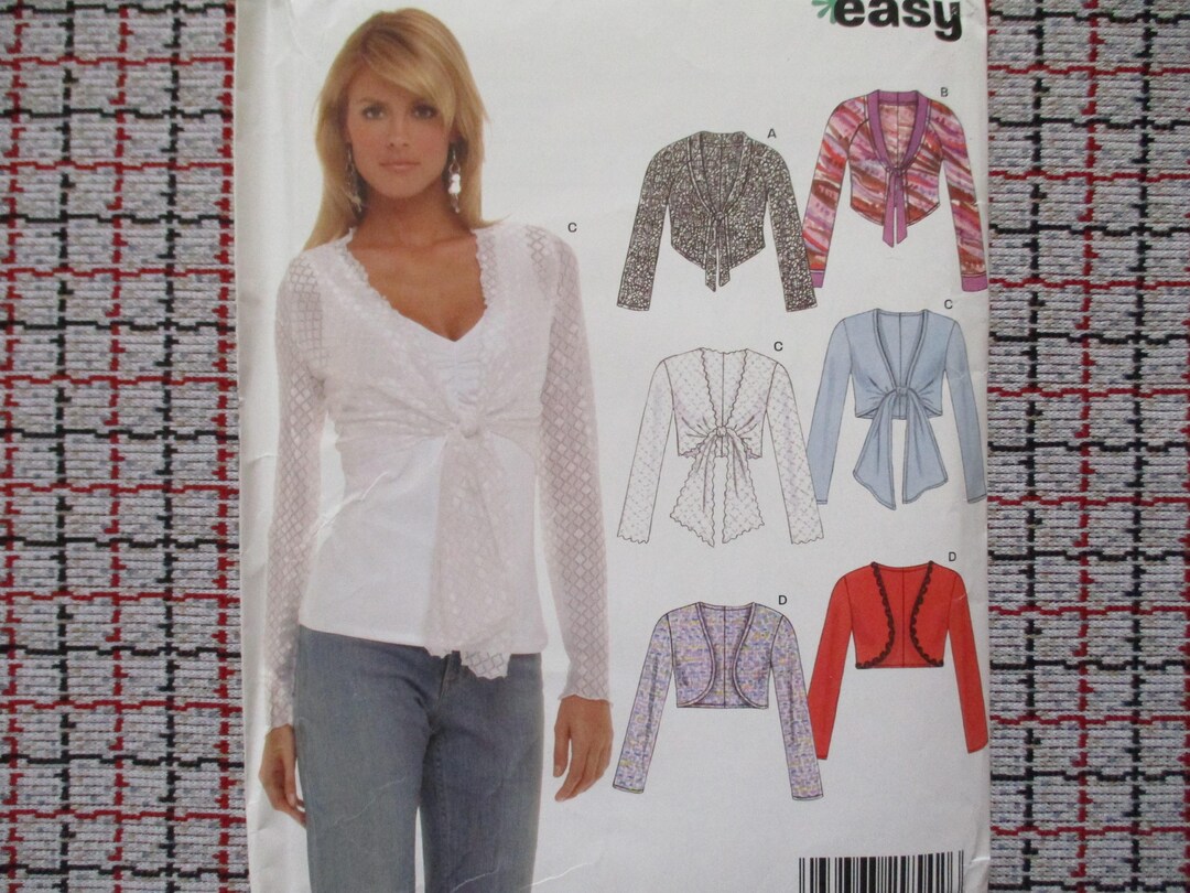 Vintage 2000s New Look Sewing Pattern Misses Set of Bolero Jackets Size ...
