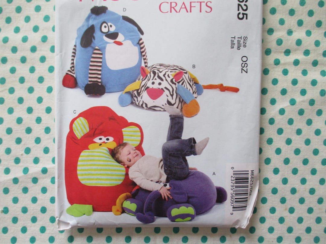 Vintage 2010s Mccall's Sewing Pattern 6625 Children's Chairs and Poufs ...