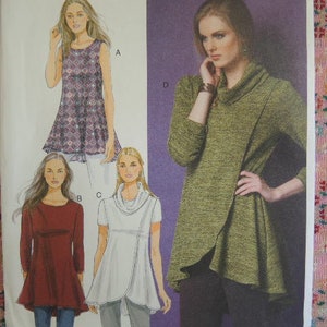 2000s sewing pattern Butterick 5954 misses tunic UNCUT size XS-S-M