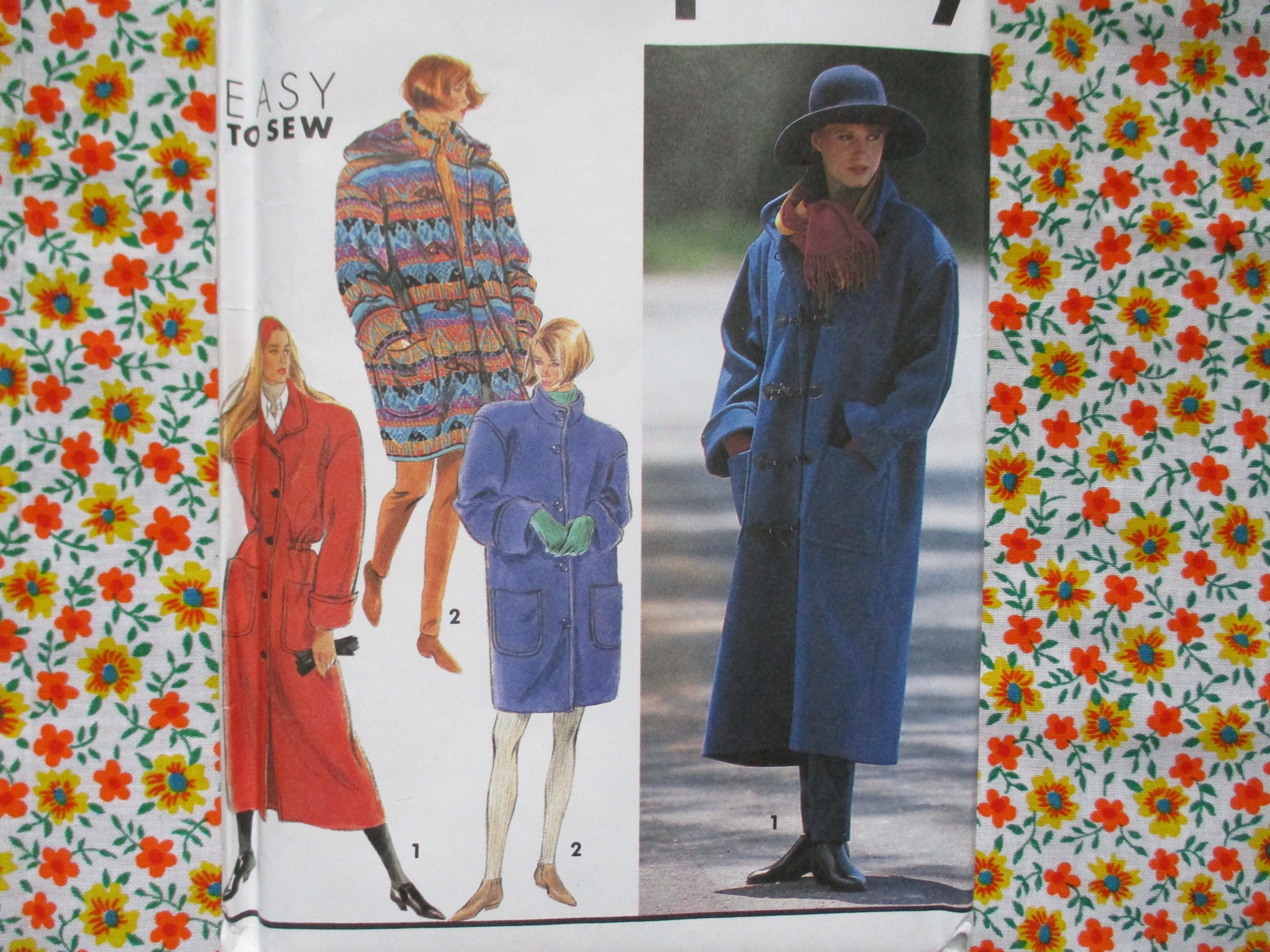 Vintage 1990s Simplicity Sewing Pattern 7457 Misses Lined