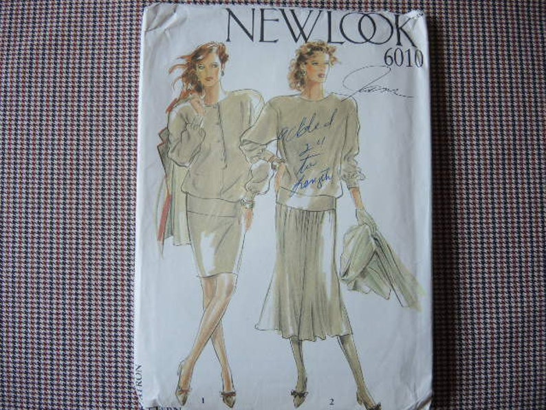 Vintage 1980s New Look Sewing Pattern 6010 Misses Tops and - Etsy