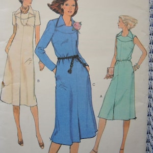 vintage 1980s Vogue sewing pattern 9843 misses dress UNCUT size 10 image 1