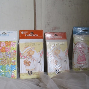 Vintage 1970s inviti doccia e biglietti di ringraziamento Holly Hobbie Cottagecore American Greetings Made in the USA