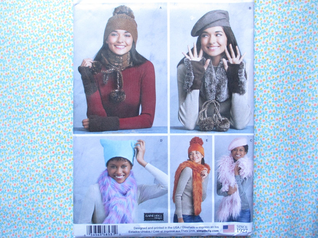 2010s Simplicity Sewing Pattern Misses Cold Weather Accessories Hats ...