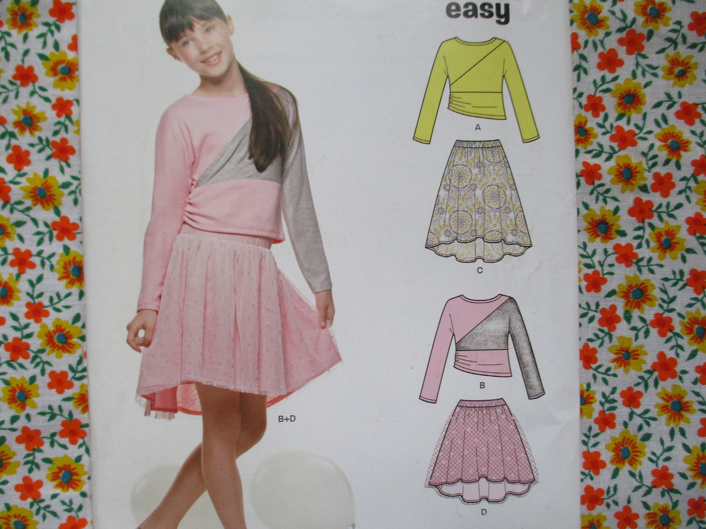 2010s New Look Sewing Pattern 6339 Tweens Skirt and Top UNCUT Size 8-16 ...