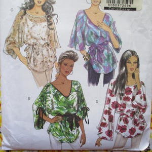 2000s sewing pattern Butterick 5355 misses top and sash size XS-S-M
