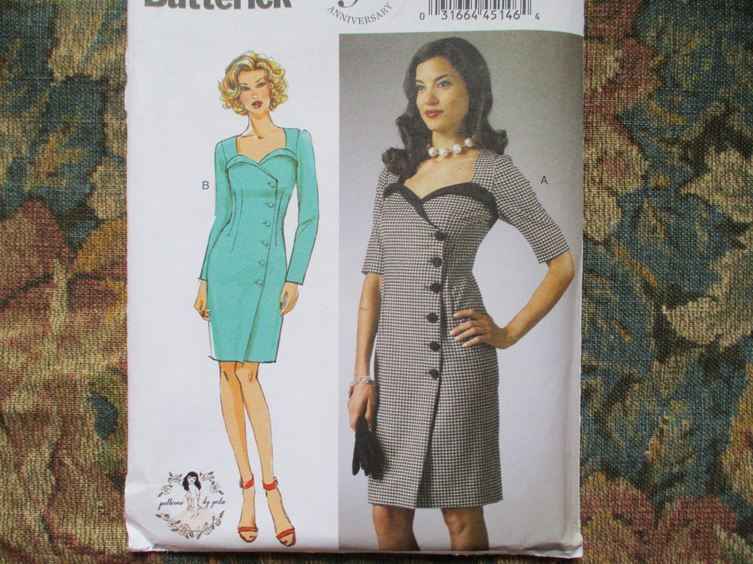 2010s Sewing Pattern Butterick 5953 Misses Fitted Dress Sizes 14-16-18 ...