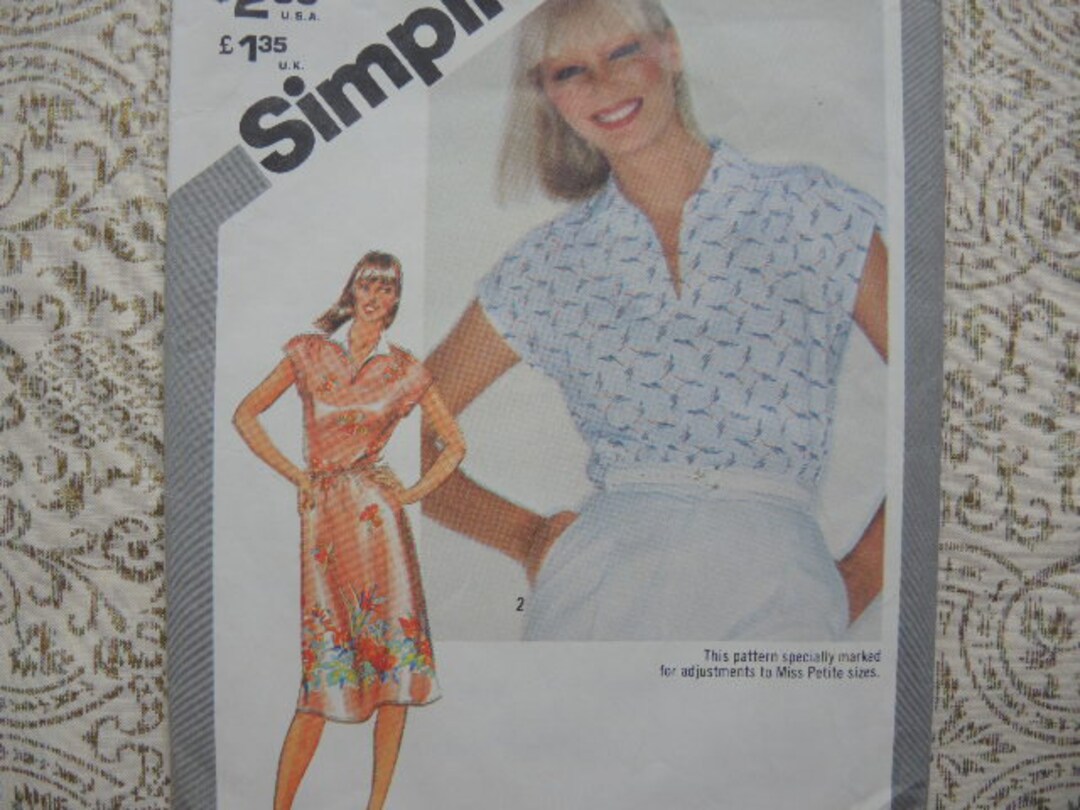 Vintage 1980s Simplicity Sewing Pattern 9917 Misses Disco Era - Etsy