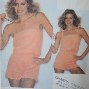 vintage 1970s McCalls sewing pattern 6597 misses playsuit size 10-12