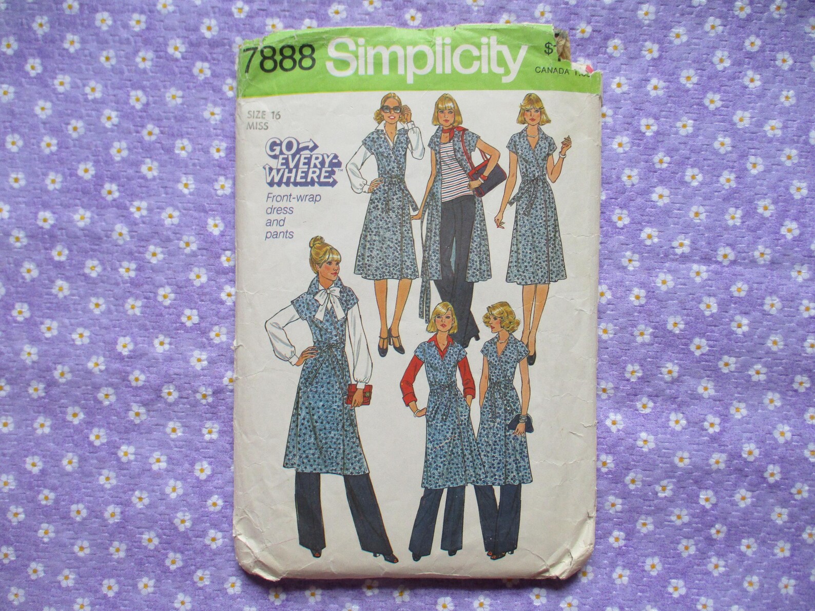 Vintage 1970s Simplicity Sewing Pattern 7888 Misses Go Everywhere Pants ...
