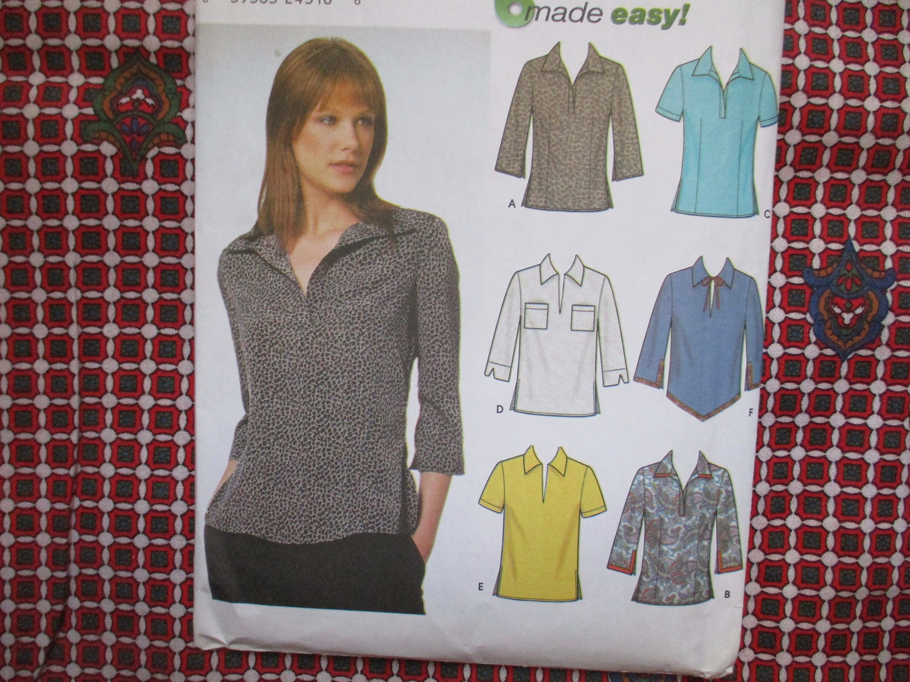 Vintage 1990s Simplicity Sewing Pattern 9411 Misses Tops Size 6-8