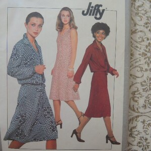 vintage 1970s Simplicity sewing pattern 8312 misses jiffy dress and unlined jacket size 12