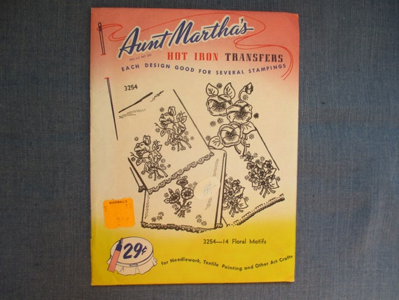 VTG AUNT MARTHA'S HOT IRON TRANSFERS, #3594~Motifs For Children