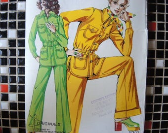 Vintage 1970s Kwik Sew sewing pattern 432 misses jacket belt and slacks UNCUT sizes 14-16-18