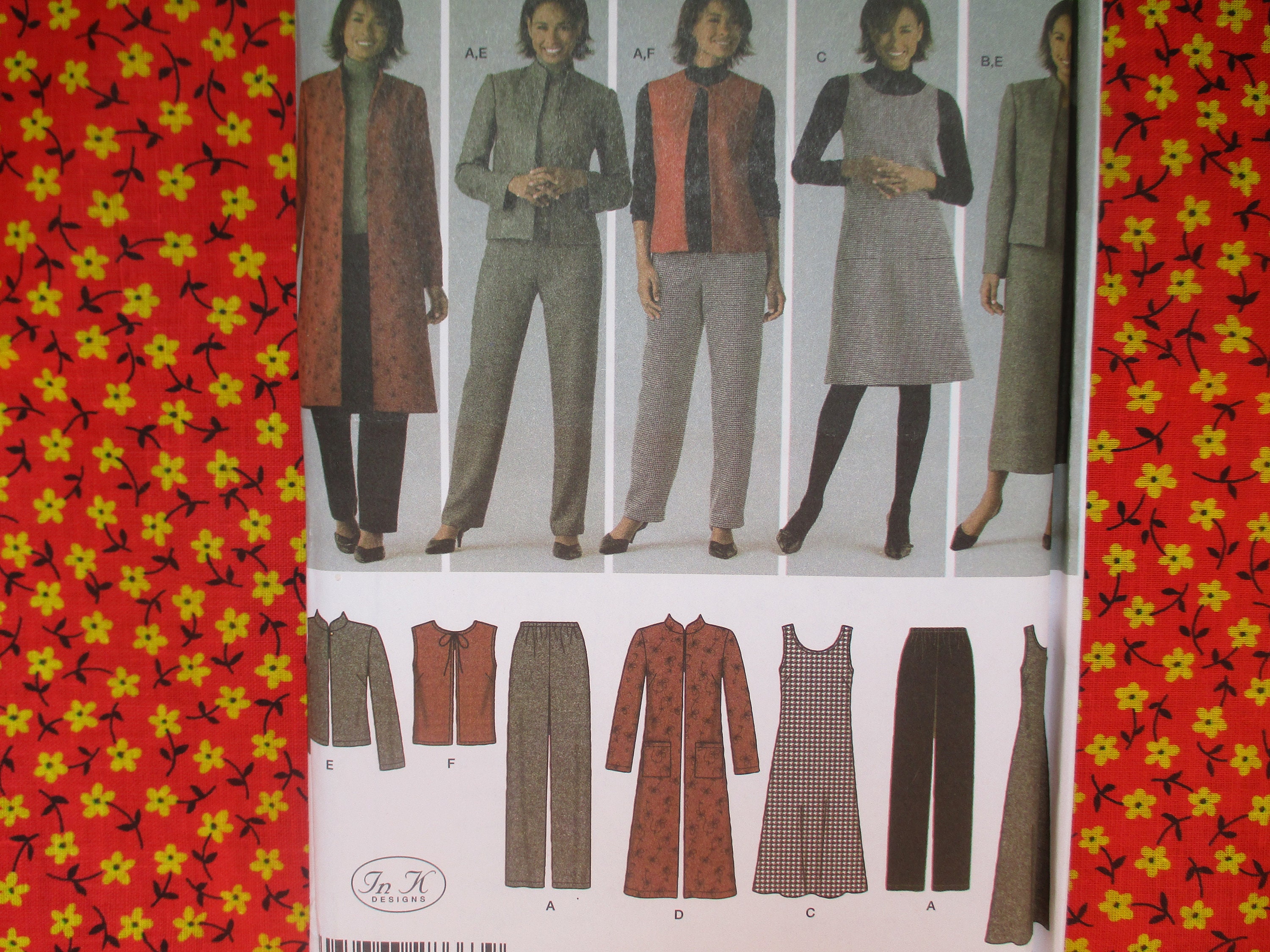 2000s Simplicity Sewing Pattern 4789 Woman's Pants Vest and Jacket and ...