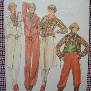 modello di cucito vintage anni &#39;70 Butterick 5612 giacca gonna e pantaloni taglia 12