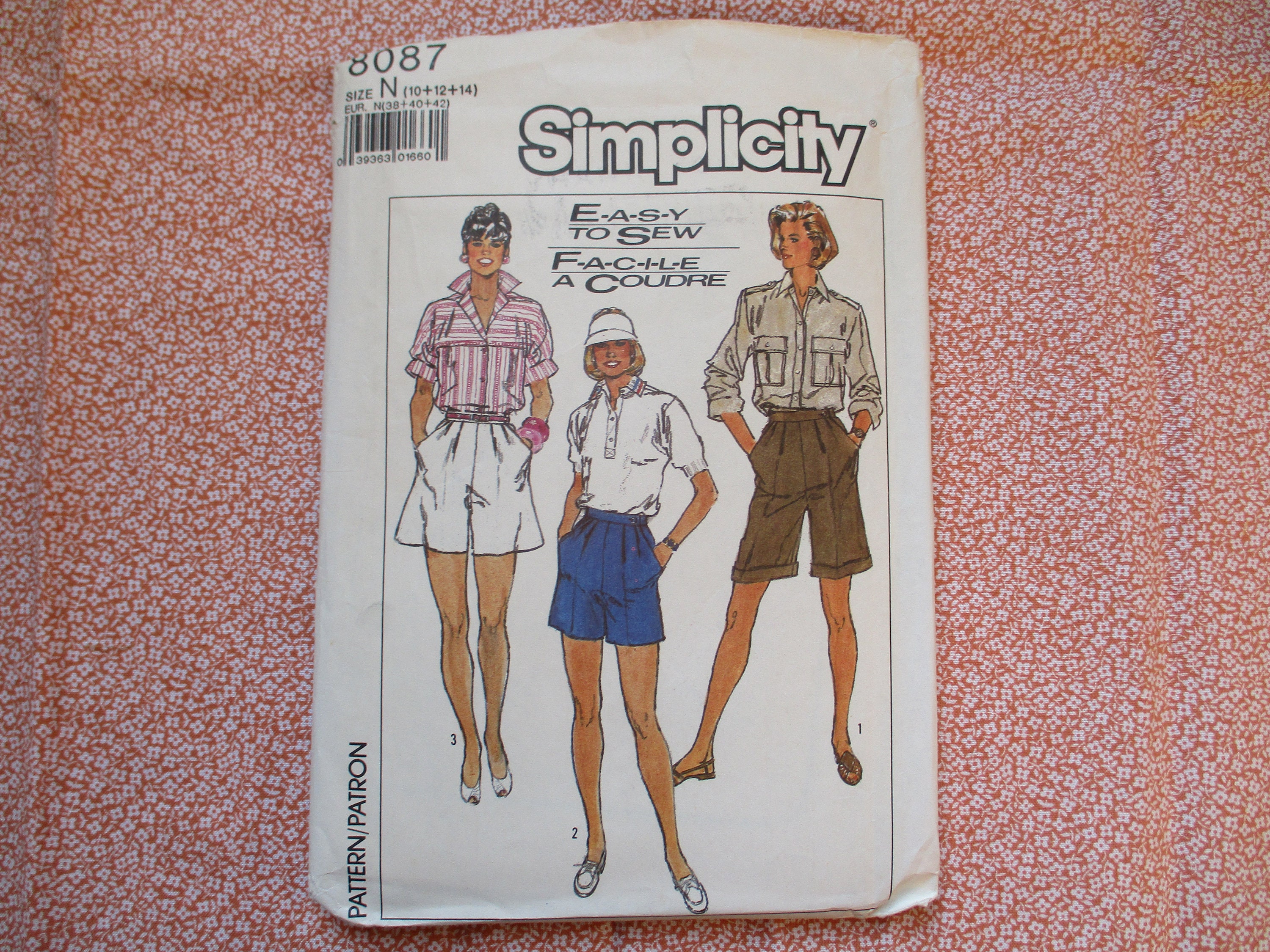Vintage 1980s Simplicity Sewing Pattern 8087 Misses Shorts in Three ...