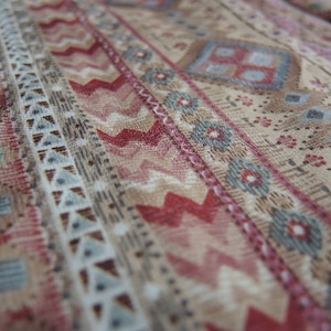 vintage silky synthetic lining fabric no stretch global striped pattern 45 inches wide