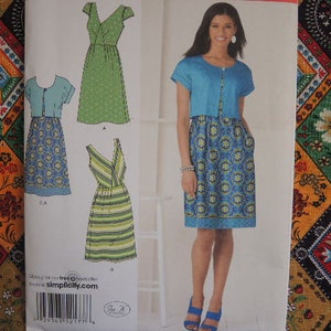 2000s sewing pattern Simplicity 2177 misses dress and jacket UNCUT sizes 6-14