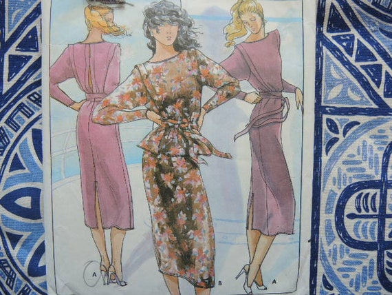 UNCUT Vintage Butterick SEWING Pattern 4298 NICOLE MILLER Evening Dress FF